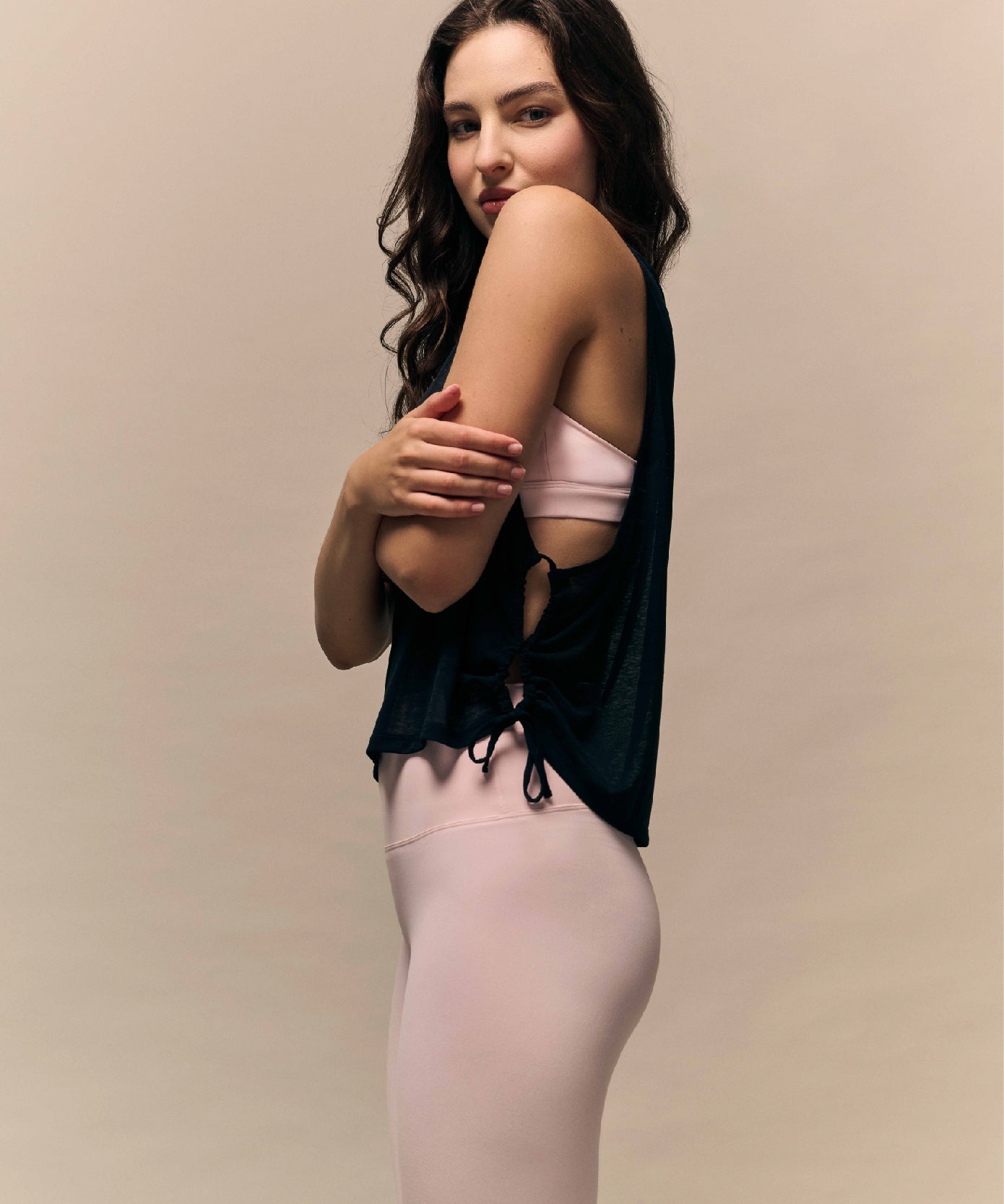 Noor Sleeveless Mesh Top - Black