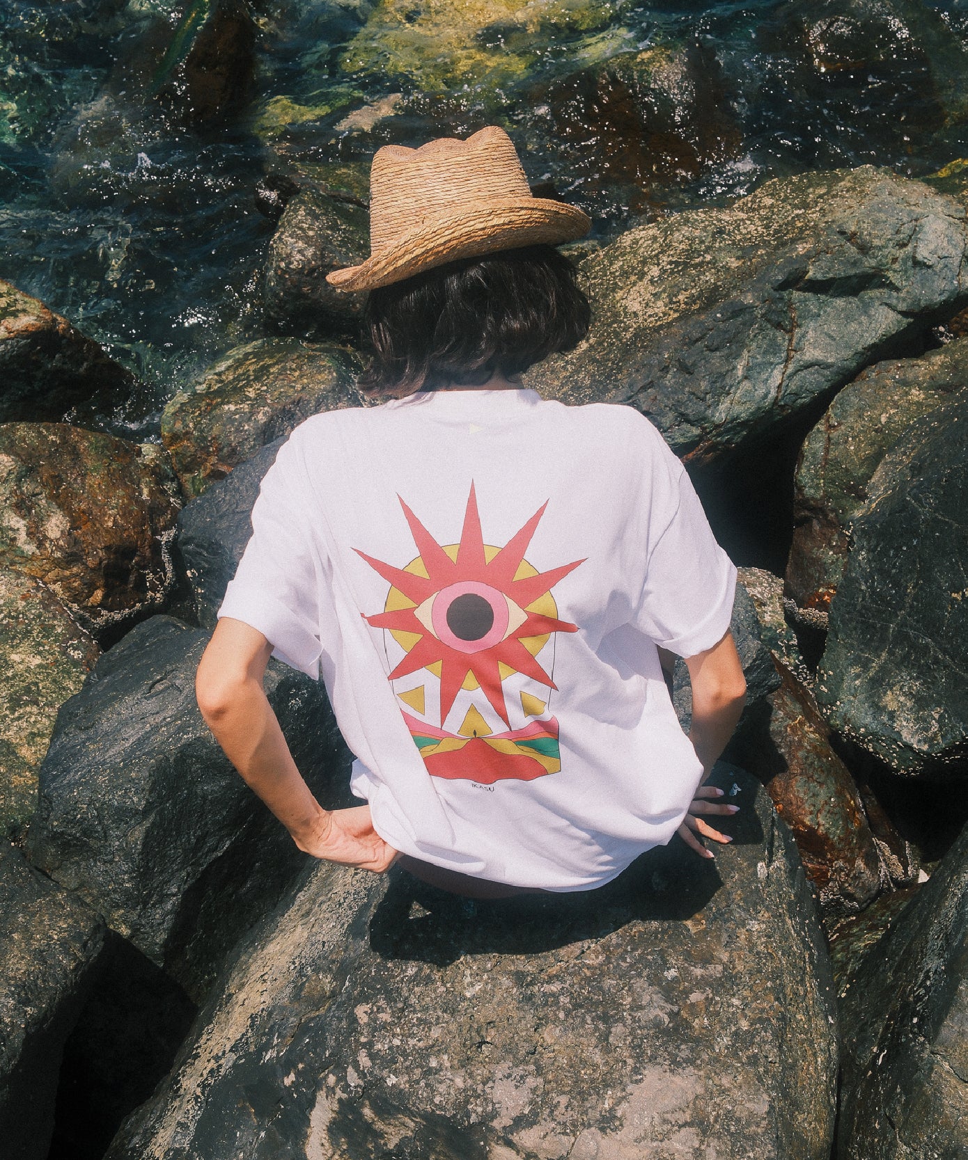Mystical Eye Oversized T-shirt - White