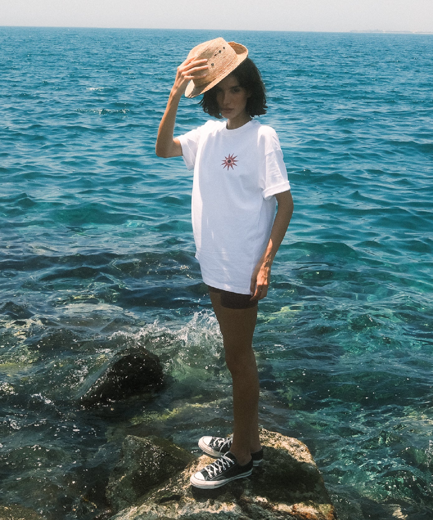 Mystical Eye Oversized T-shirt - White
