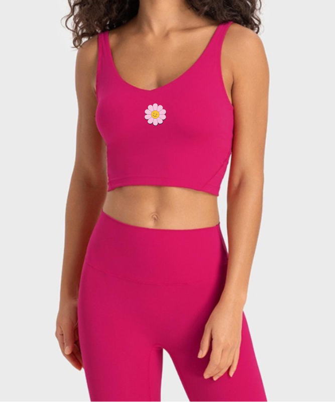 IKASU - Flower Sports Bra - Cherry