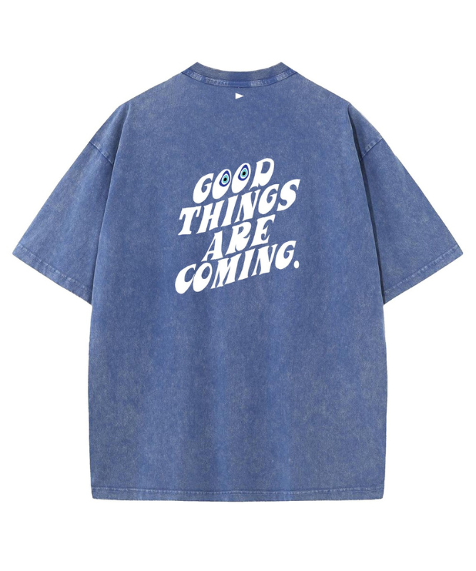 IKASU - Good Things Are Coming T-Shirt - Indigo