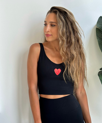 IKASU - Be Gentle With Your Heart Sports Bra - Black