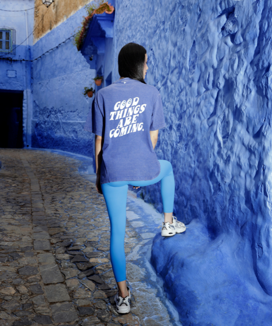 IKASU - Good Things Are Coming T-Shirt - Indigo