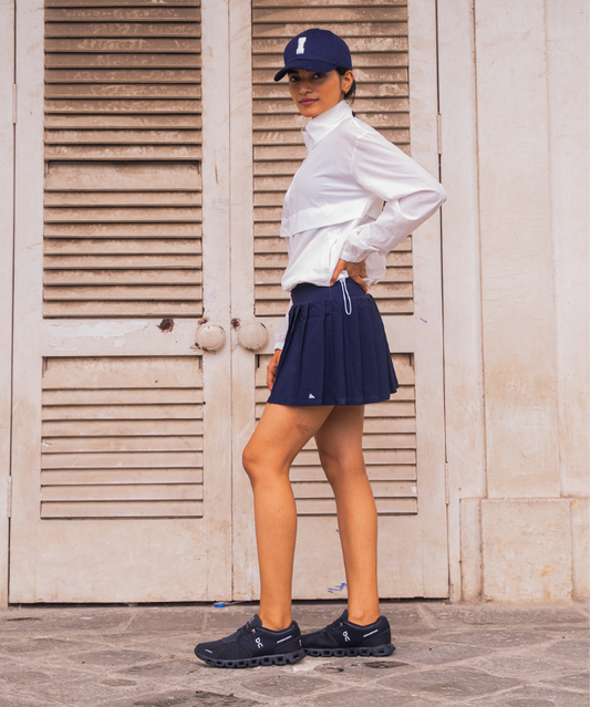 IKASU - Advantage Tennis Skirt - Navy Blue