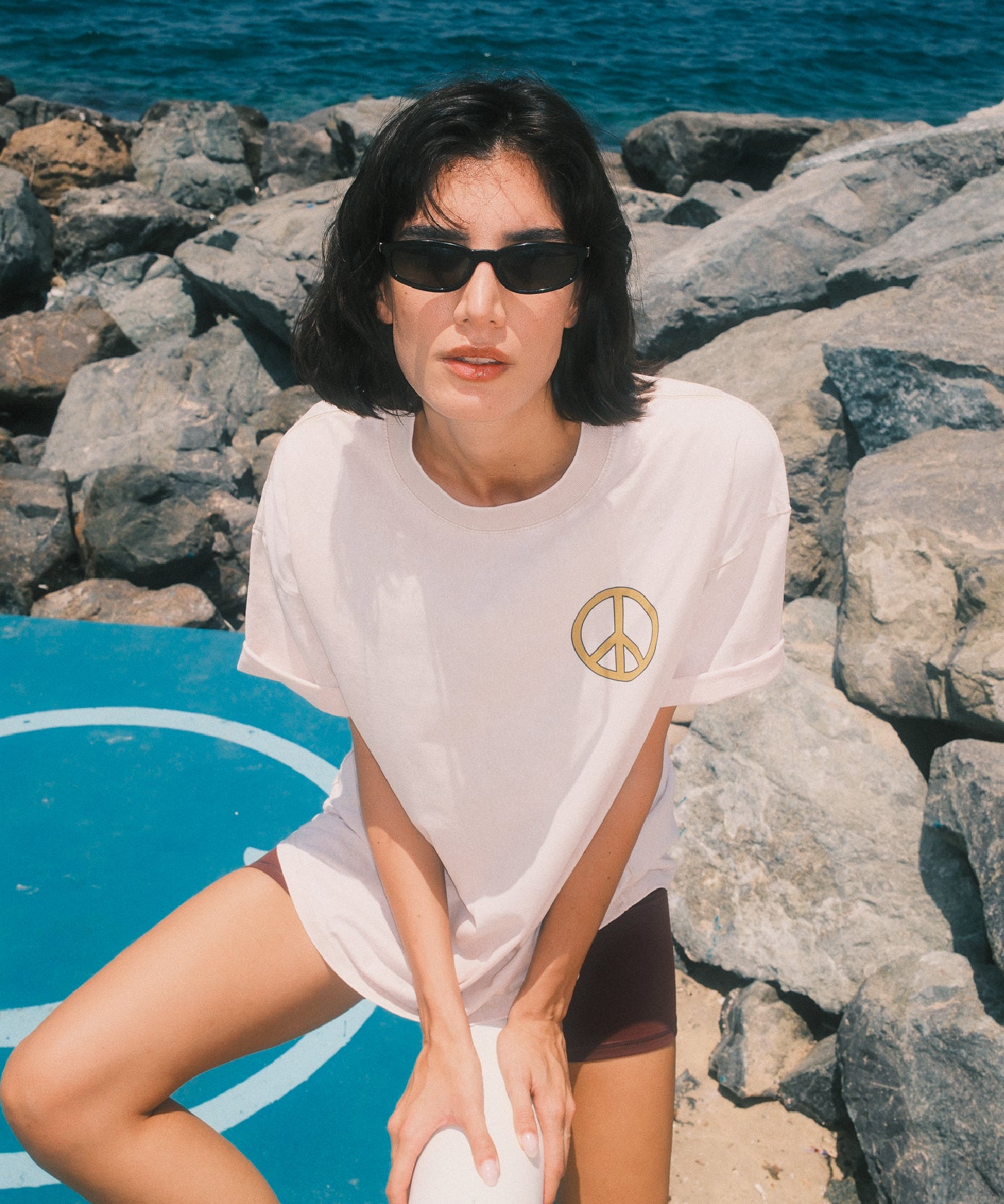 High Frequency Living Oversized T-shirt - Cream
