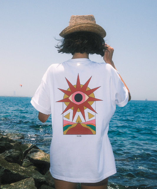 Mystical Eye Oversized T-shirt - White