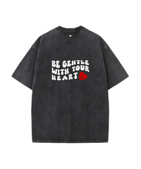 IKASU - Be Gentle With Your Heart T-Shirt - Black