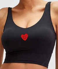 IKASU - Be Gentle With Your Heart Sports Bra - Black