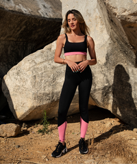 IKASU - Nirvana Leggings - Black & Pink