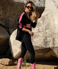 IKASU - Nirvana Sports Bra - Black & Pink
