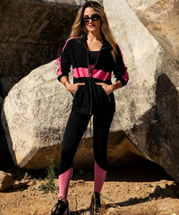 IKASU - Nirvana Leggings - Black & Pink